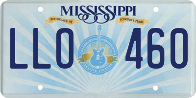 MS license plate LLO460