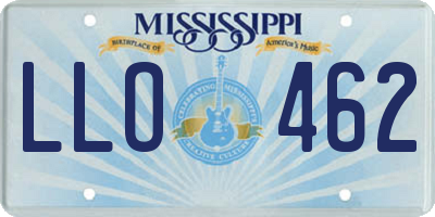 MS license plate LLO462