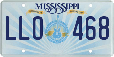 MS license plate LLO468