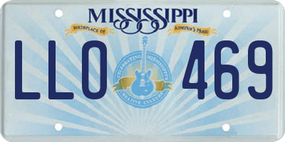 MS license plate LLO469