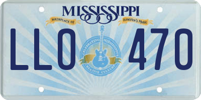 MS license plate LLO470