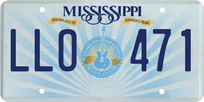 MS license plate LLO471