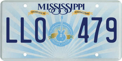 MS license plate LLO479