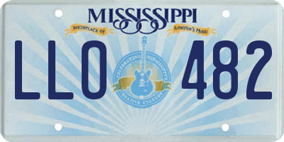 MS license plate LLO482