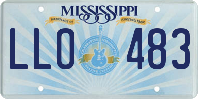 MS license plate LLO483