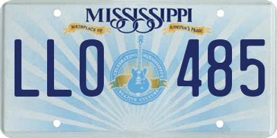 MS license plate LLO485
