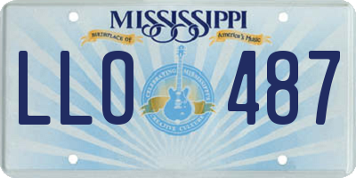 MS license plate LLO487