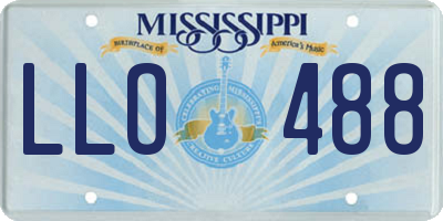 MS license plate LLO488
