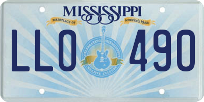 MS license plate LLO490