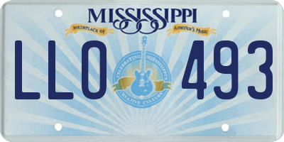 MS license plate LLO493