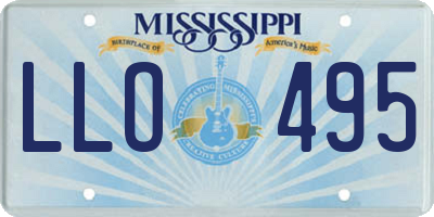 MS license plate LLO495