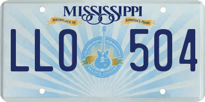 MS license plate LLO504
