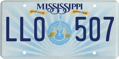 MS license plate LLO507