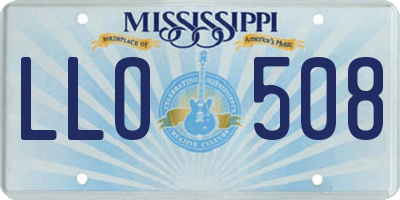 MS license plate LLO508