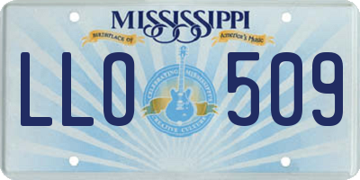MS license plate LLO509
