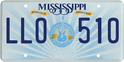 MS license plate LLO510