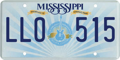 MS license plate LLO515