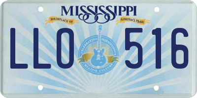 MS license plate LLO516