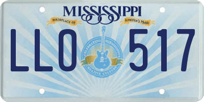 MS license plate LLO517