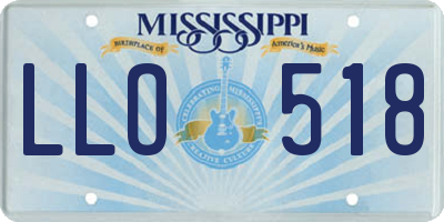 MS license plate LLO518