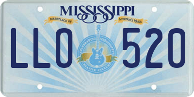 MS license plate LLO520