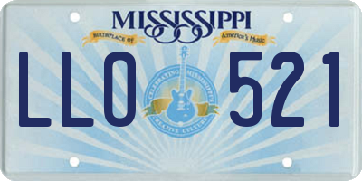 MS license plate LLO521