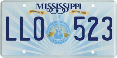 MS license plate LLO523