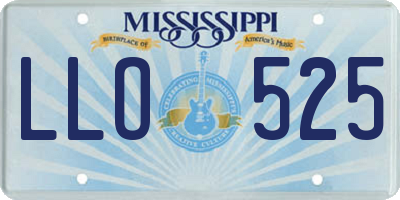 MS license plate LLO525