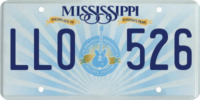 MS license plate LLO526