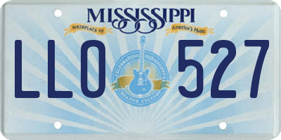 MS license plate LLO527