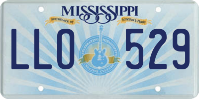 MS license plate LLO529