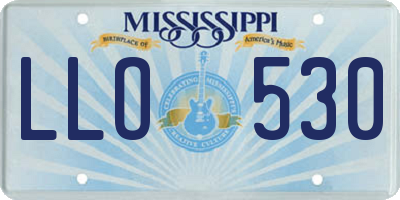 MS license plate LLO530