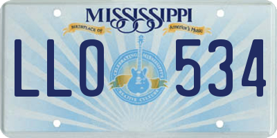 MS license plate LLO534