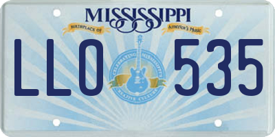 MS license plate LLO535