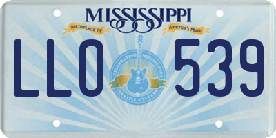 MS license plate LLO539
