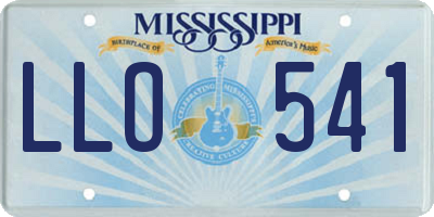 MS license plate LLO541