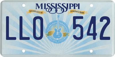 MS license plate LLO542
