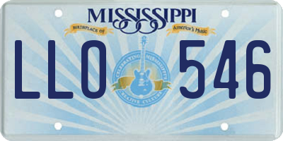 MS license plate LLO546