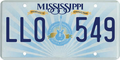 MS license plate LLO549