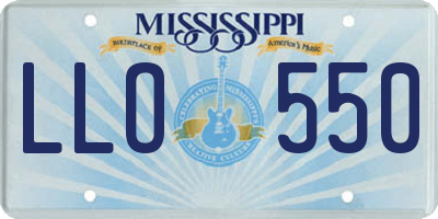 MS license plate LLO550