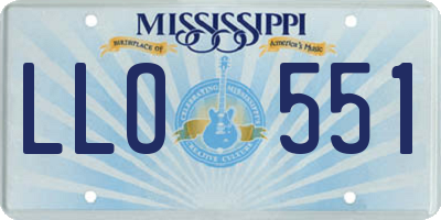 MS license plate LLO551
