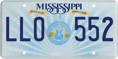 MS license plate LLO552