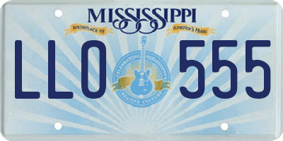 MS license plate LLO555
