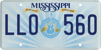 MS license plate LLO560