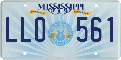 MS license plate LLO561