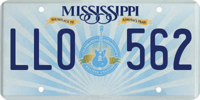 MS license plate LLO562