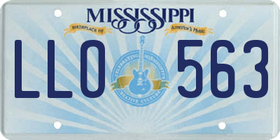 MS license plate LLO563