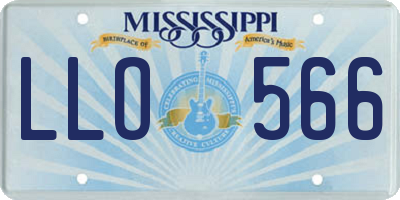 MS license plate LLO566