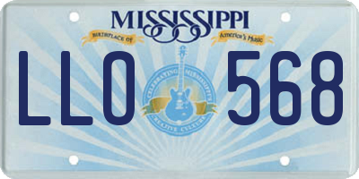 MS license plate LLO568