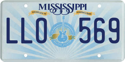 MS license plate LLO569